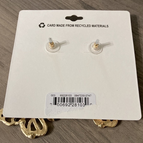 Spice Market BUTTERFLY FAUX GEMS/CRYSTALS DANGLE EARRINGS - Picture 8 of 9